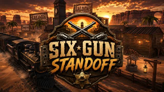 Six‑Gun Standoff — Fortnite Creative map cover art