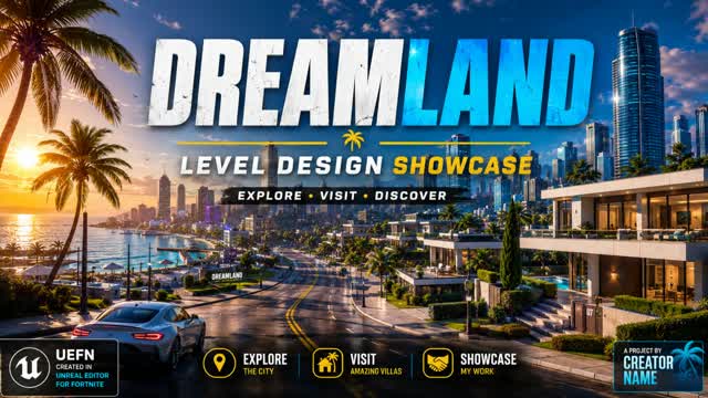 DreamLand — Fortnite Creative map cover art