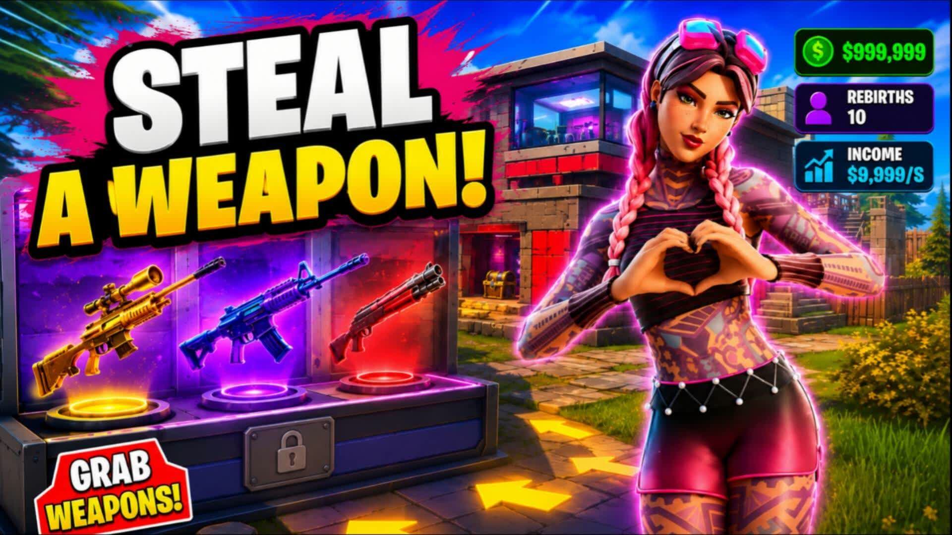 💰Steal A Weapon🔫 — Fortnite Creative map