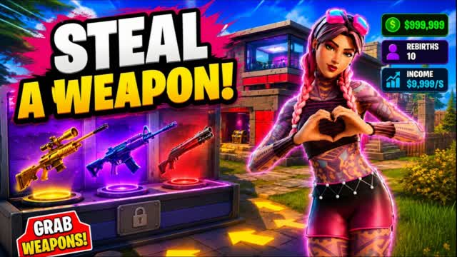💰Steal A Weapon🔫 — Fortnite Creative map cover art