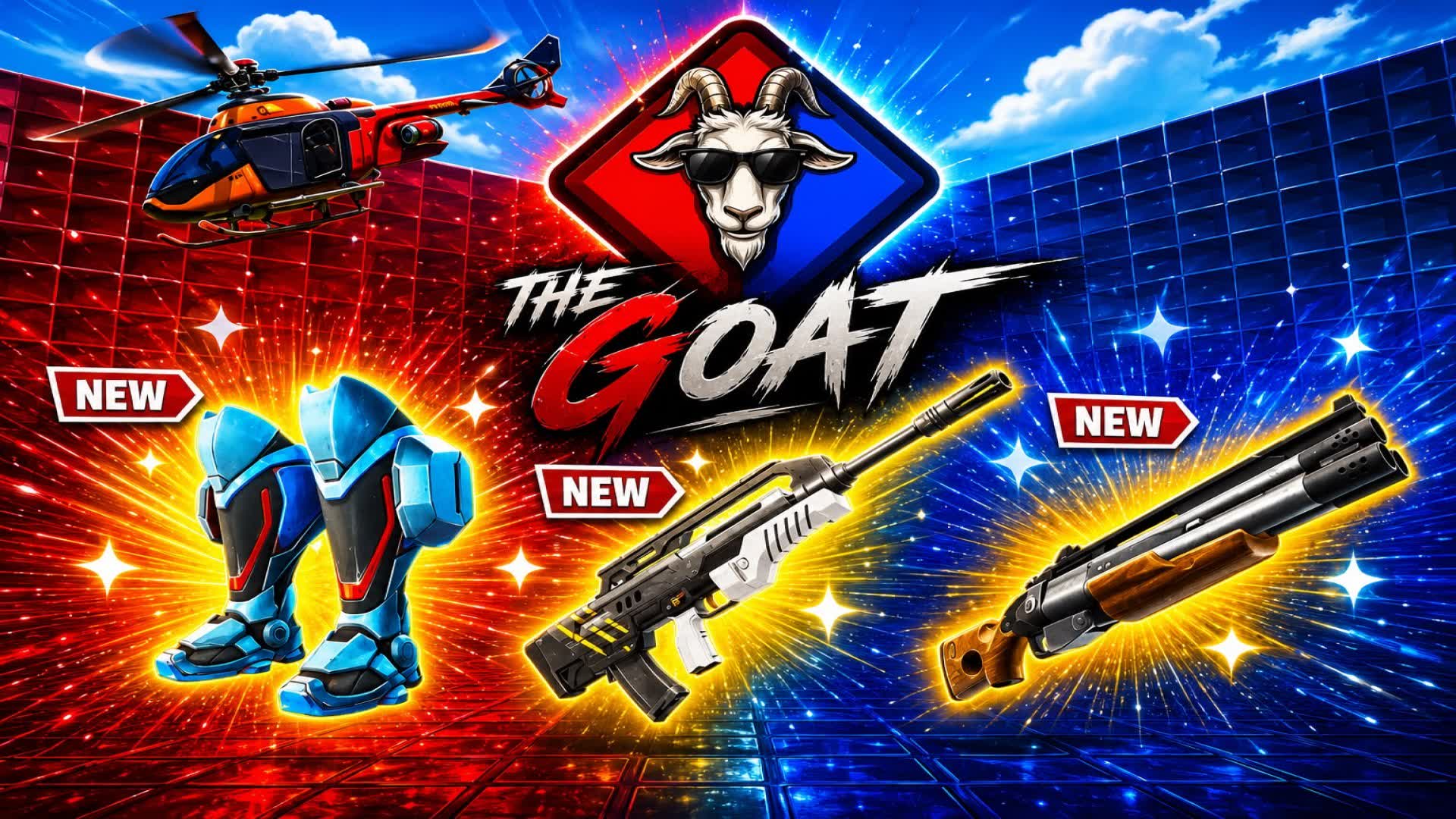 Red Vs Blue. The Goat. 8v8 — Fortnite Creative map