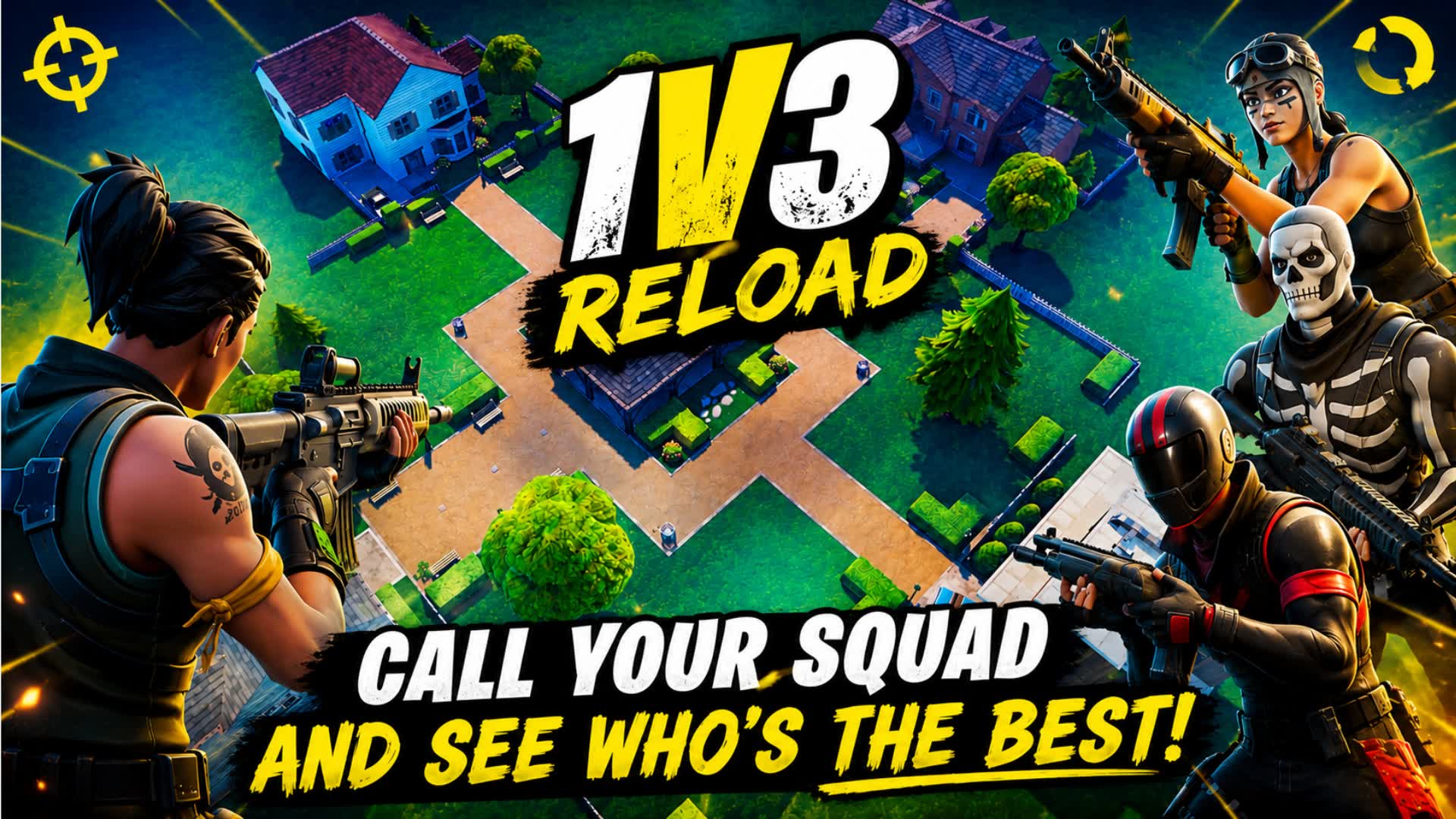 NEW COMBAT, 1v3 RELOAD — Fortnite Creative map