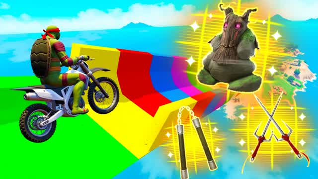CRAZY DRIVE RAMP ALL CARS TMNT 🌄 — Fortnite Creative map cover art