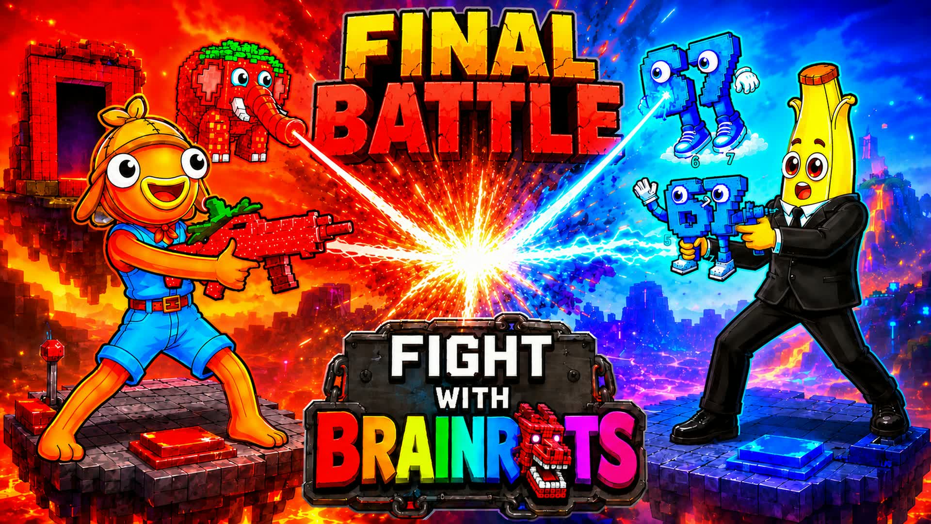 FIGHT WITH BRAINROTS (FINAL BATTLE) — Fortnite Creative map