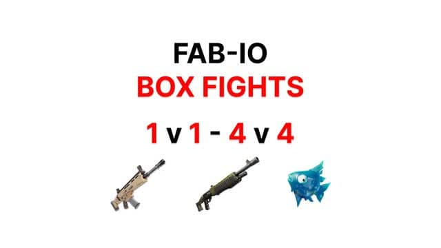 FAB-IO 🟩 Box fight 🟩 ⭐ 1 v 1 - 4 v 4 — Fortnite Creative map cover art