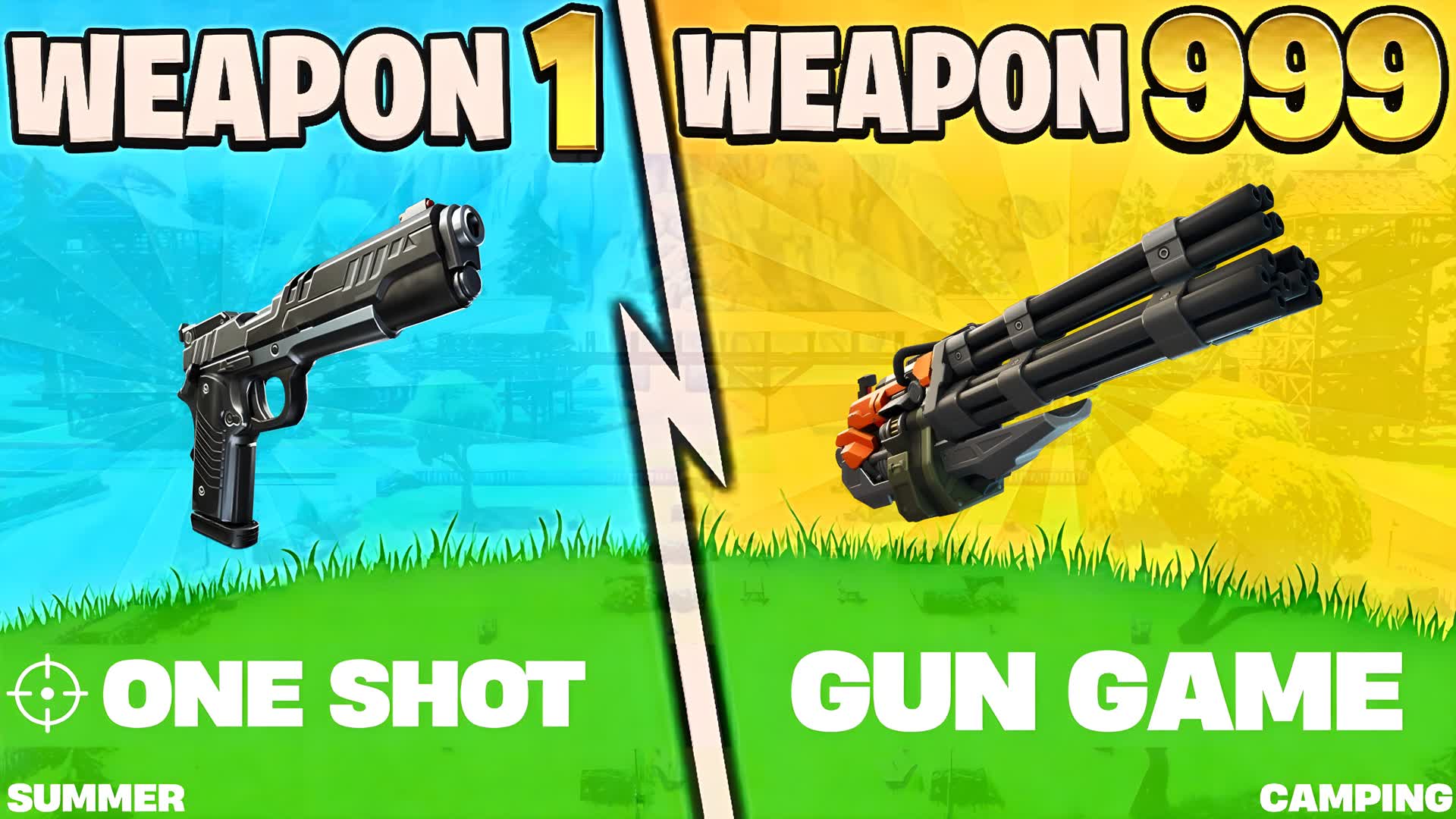 🏖️ Summer Camping 🏕️ Gun Game 🎯 — Fortnite Creative map