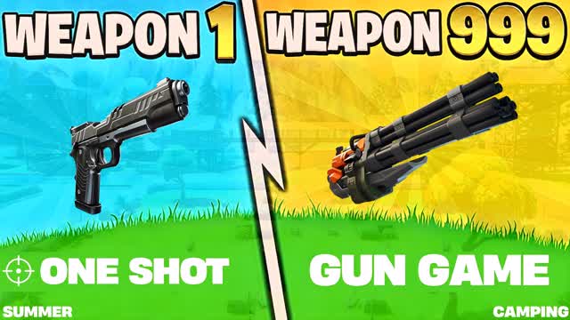 🏖️ Summer Camping 🏕️ Gun Game 🎯 — Fortnite Creative map