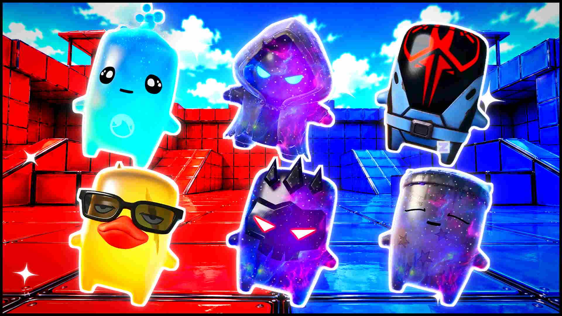 RED VS BLUE CROWN TRACE 🔴🔵 — Fortnite Creative map