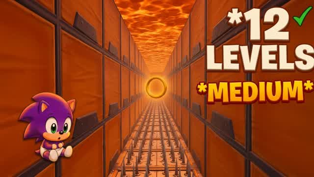 SONIC DEATHRUN MEDIUM 12 LEVELS — Fortnite Creative map