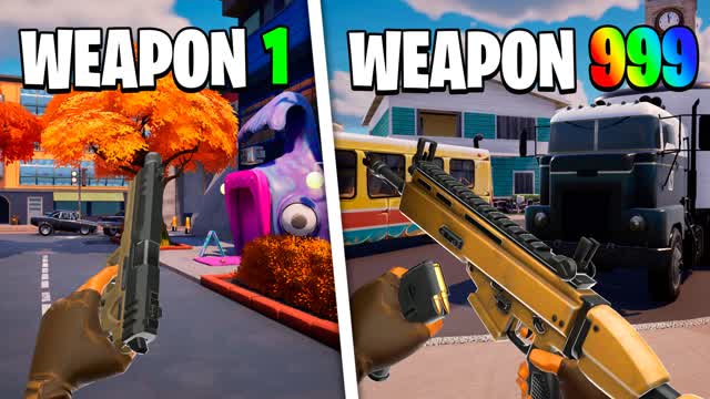 🔫 FPS Gun Game — Fortnite Creative map cover art