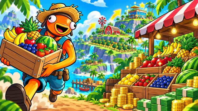 Fruit Stand Tycoon — Fortnite Creative map cover art