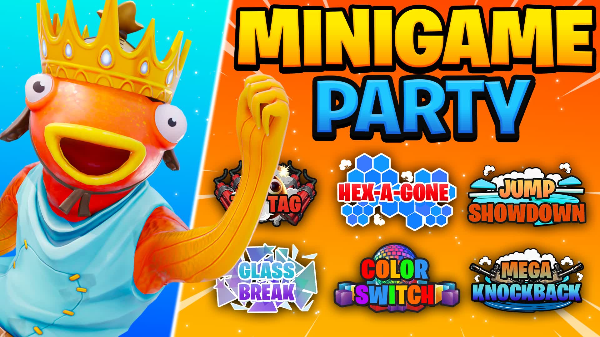 MINIGAME PARTY 👑 — Fortnite Creative map