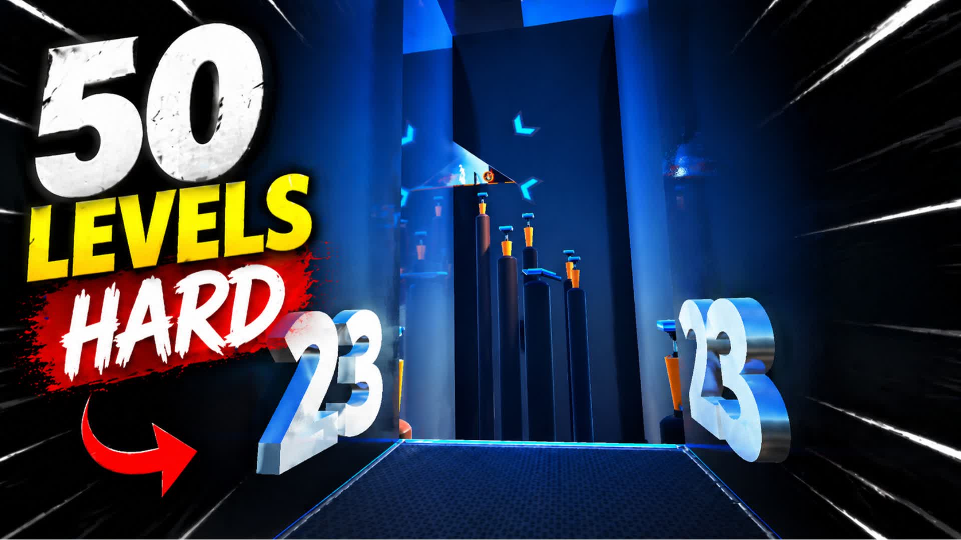 Hard Deathrun - 50 levels — Fortnite Creative map