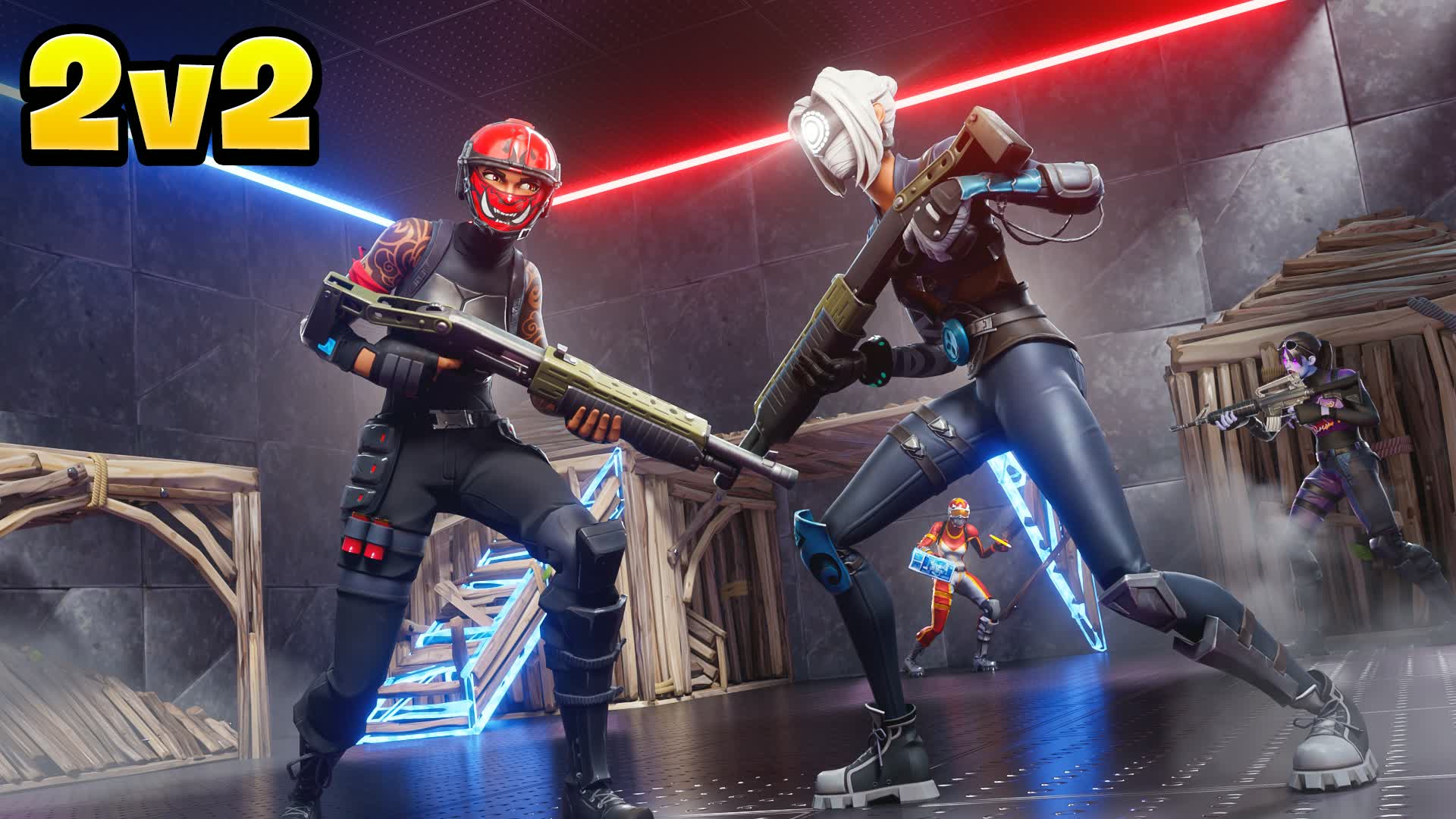 Fight Control 2V2 - سكرمز بيس كنترول — Fortnite Creative map