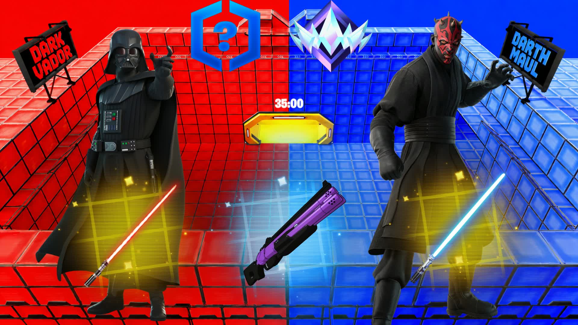DarthMaul 🔵 VS DarkVador 🔴 [RVB] — Fortnite Creative map