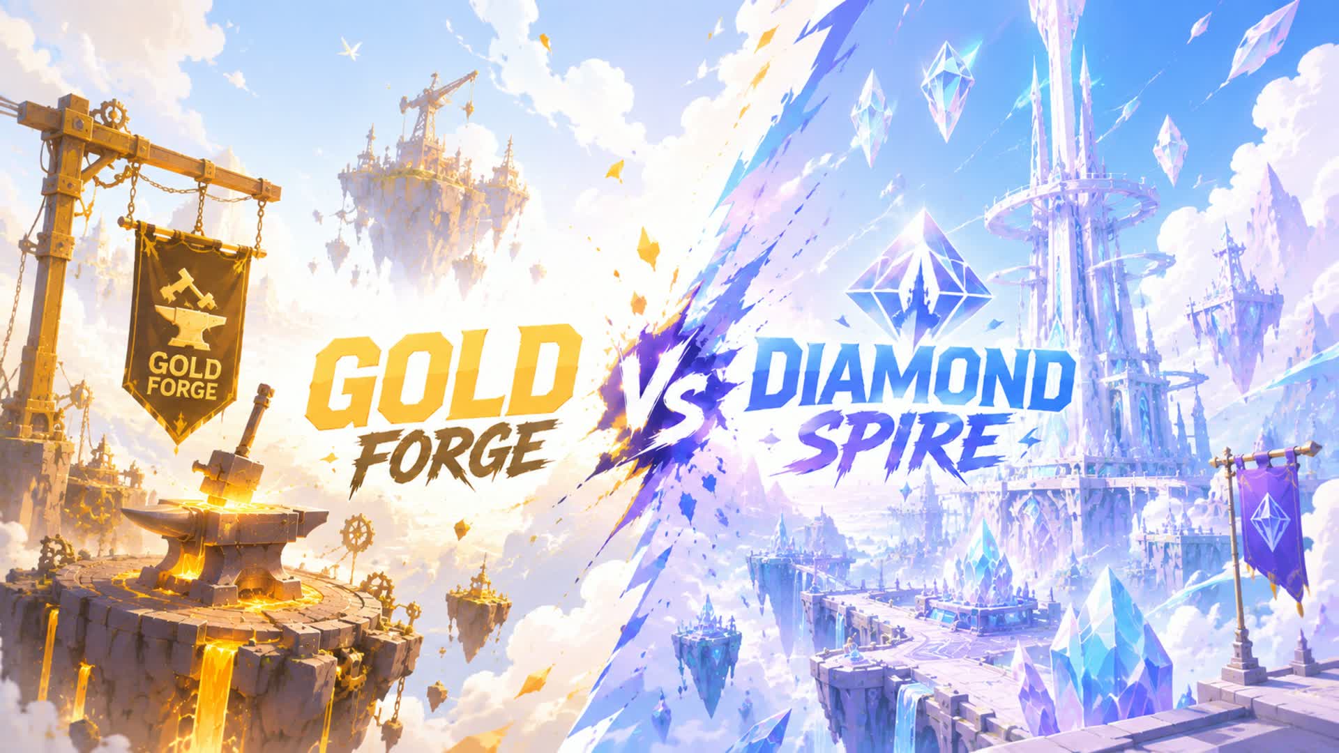 🏹 GOLD FORGE VS DIAMOND SPIRE 💎 — Fortnite Creative map