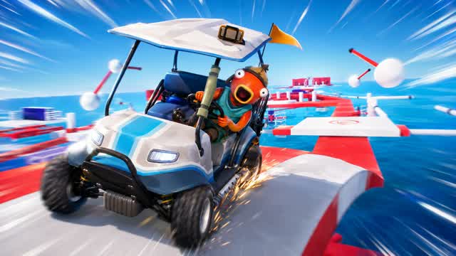 IMPOSSIBLE OBBY ON A GOLF CART — Fortnite Creative map cover art