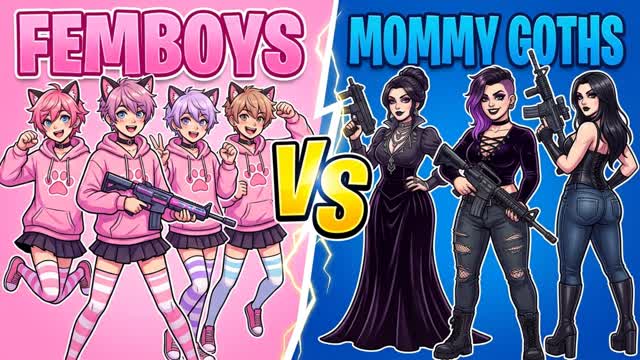 Femboys vs Goth — Fortnite Creative map