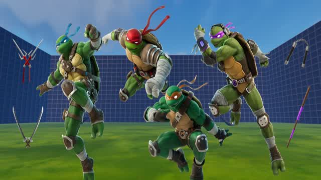 FFA 1v1 With Every Gun [TMNT] — Fortnite Creative map cover art