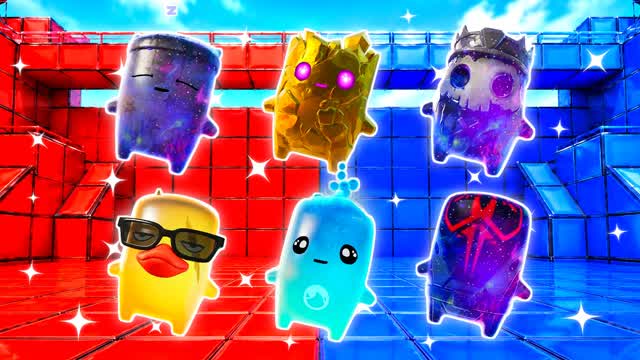 BLUE VS RED UNFLINCHING 🔵🔴 — Fortnite Creative map cover art