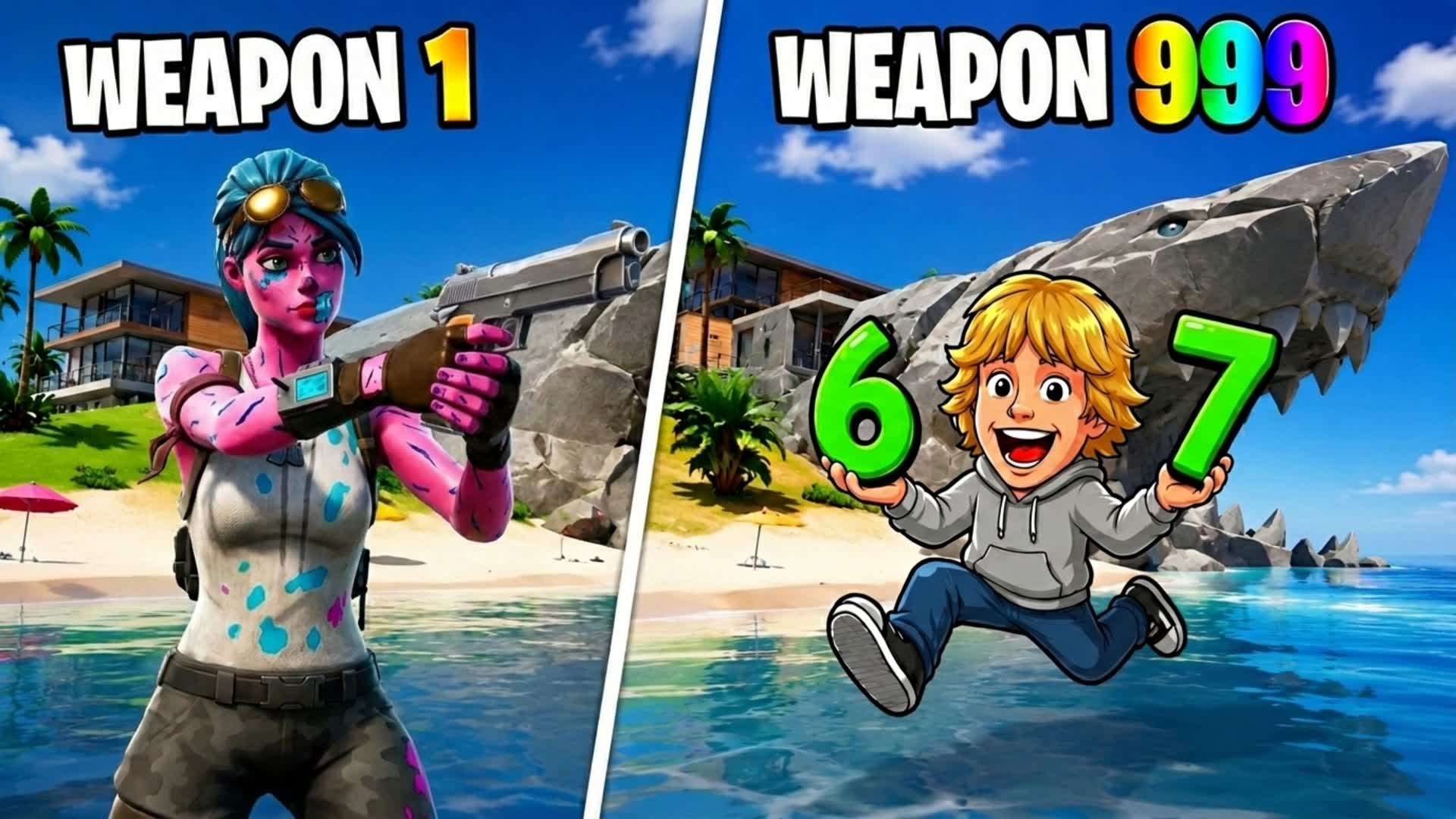 BASIC GUN GAME THE SHARK — Fortnite Creative map