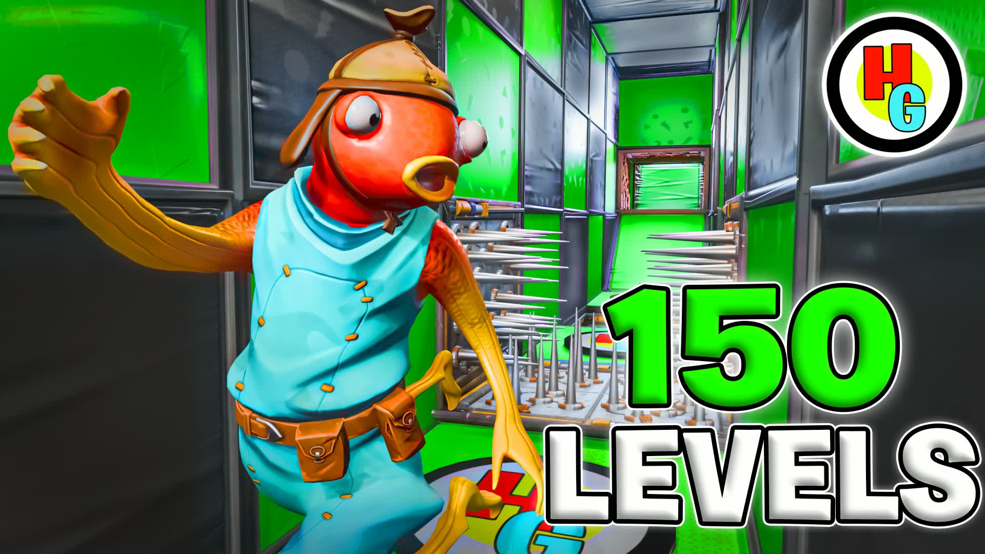 ✨ EASY DEATHRUN 150 LEVELS ✨ — Fortnite Creative map