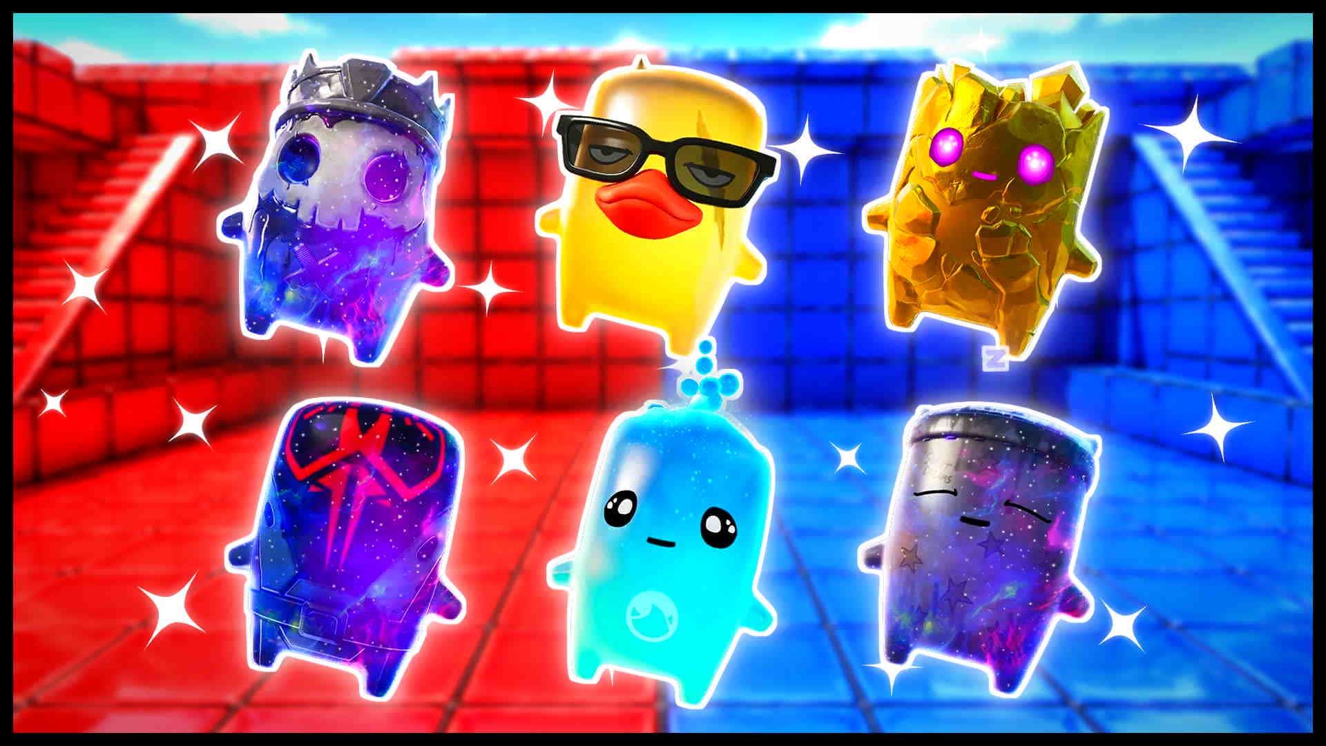 BLUE VS RED PIXEL FLARE 🔵🔴 — Fortnite Creative map