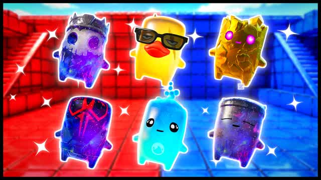 BLUE VS RED PIXEL FLARE 🔵🔴 — Fortnite Creative map cover art