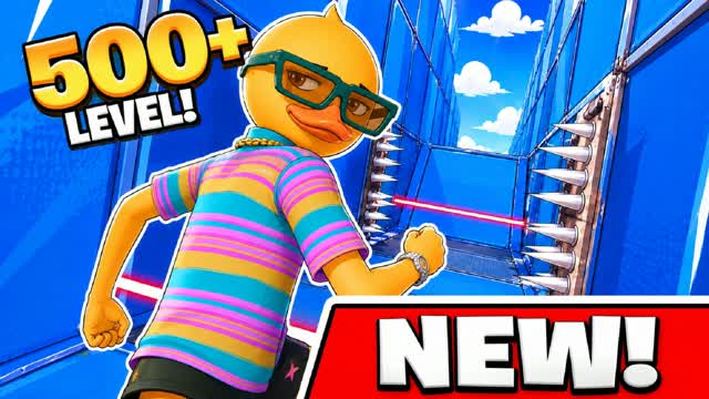 NEW  PARKOUR 500+ LEVELS — Fortnite Creative map