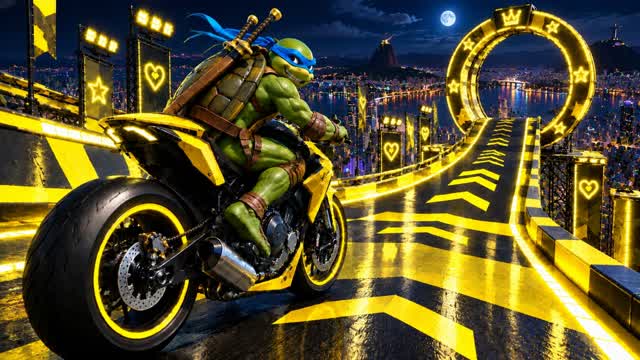 🌄DRIVE CITY TMNT — Fortnite Creative map cover art