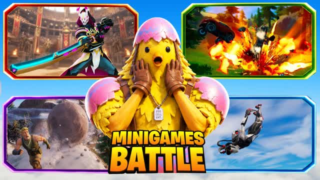 Minigames Battle ⚔️ — Fortnite Creative map cover art