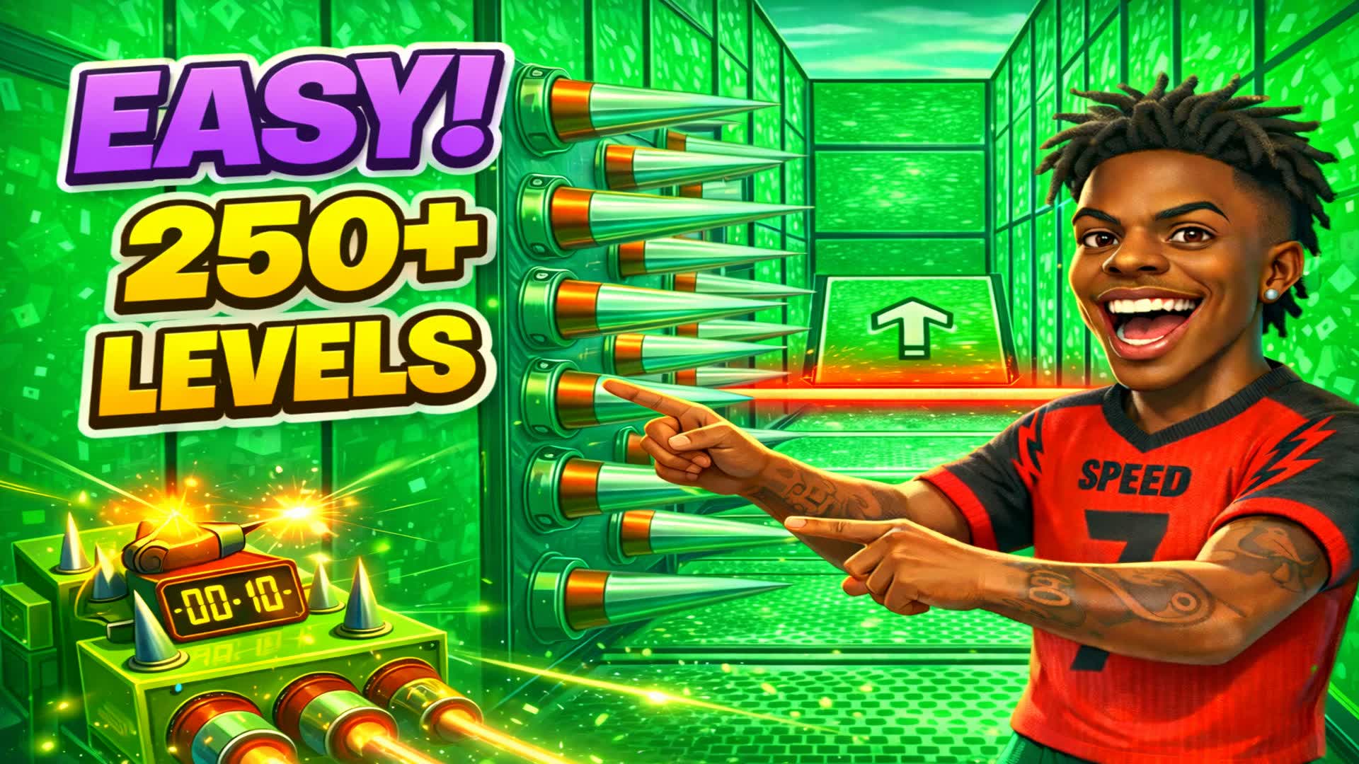 ⭐CRAZY DEATHRUN PARKOUR⭐ [250+ LEVELS] — Fortnite Creative map