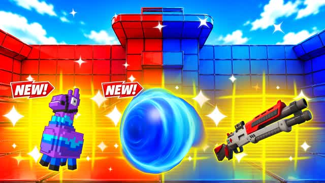 RED VS BLUE GLASS CALIBRATION 🔴🔵 — Fortnite Creative map cover art
