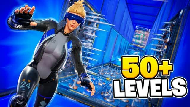 Hardcore 50-Level Deathrun — Fortnite Creative map
