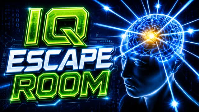 IQ MEGA BRAIN 🧠 ESCAPE ROOM — Fortnite Creative map cover art