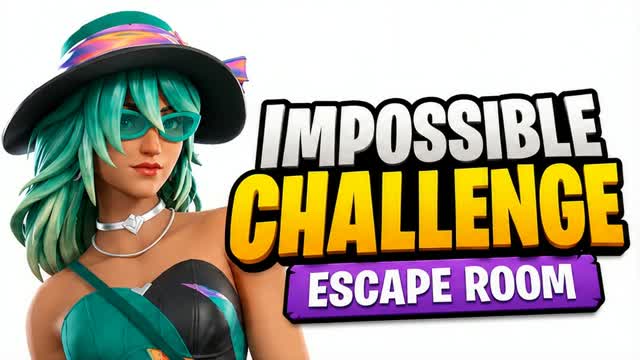 IMPOSSIBLE CHALLENGE ESCAPE ROOM — Fortnite Creative map cover art