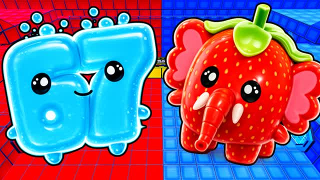 RED VS BLUE🔴🔵SIXSEVEN VS STRAWBERRY — Fortnite Creative map