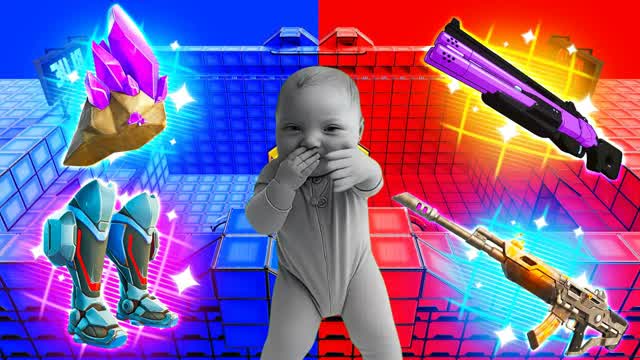 CRAZY RED VS BLUE 🔴🔵 BABY AI — Fortnite Creative map cover art