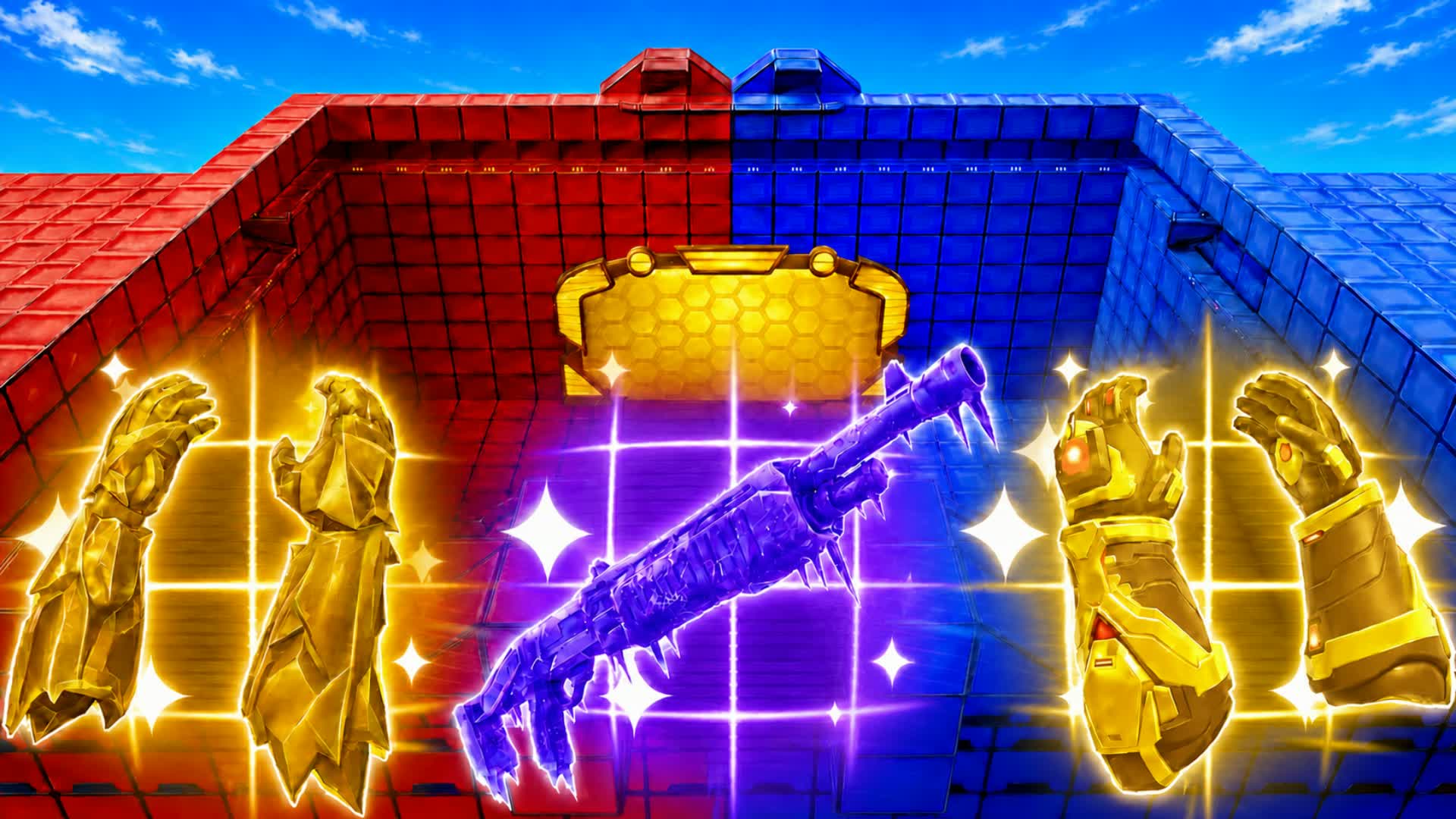 BLUE VS RED RVB AURA — Fortnite Creative map
