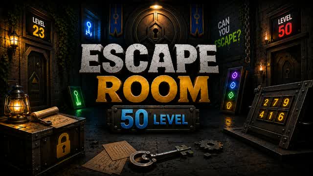 50 LEVEL EXTREME ESCAPE ROOM 💀 — Fortnite Creative map cover art