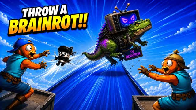 THROW A BRAINROT! — Fortnite Creative map cover art