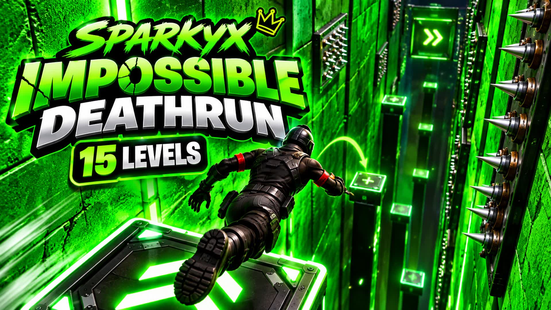 SparkyX 15 Deathrun level — Fortnite Creative map