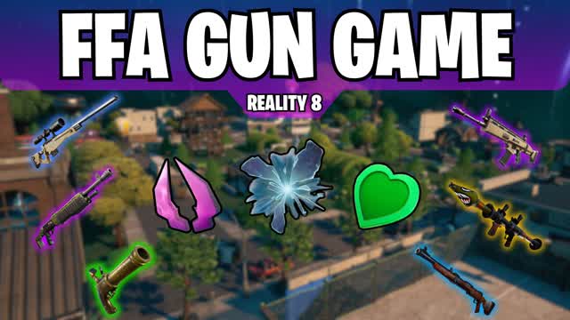 GUN GAME - REALITY 8 — Fortnite Creative map cover art