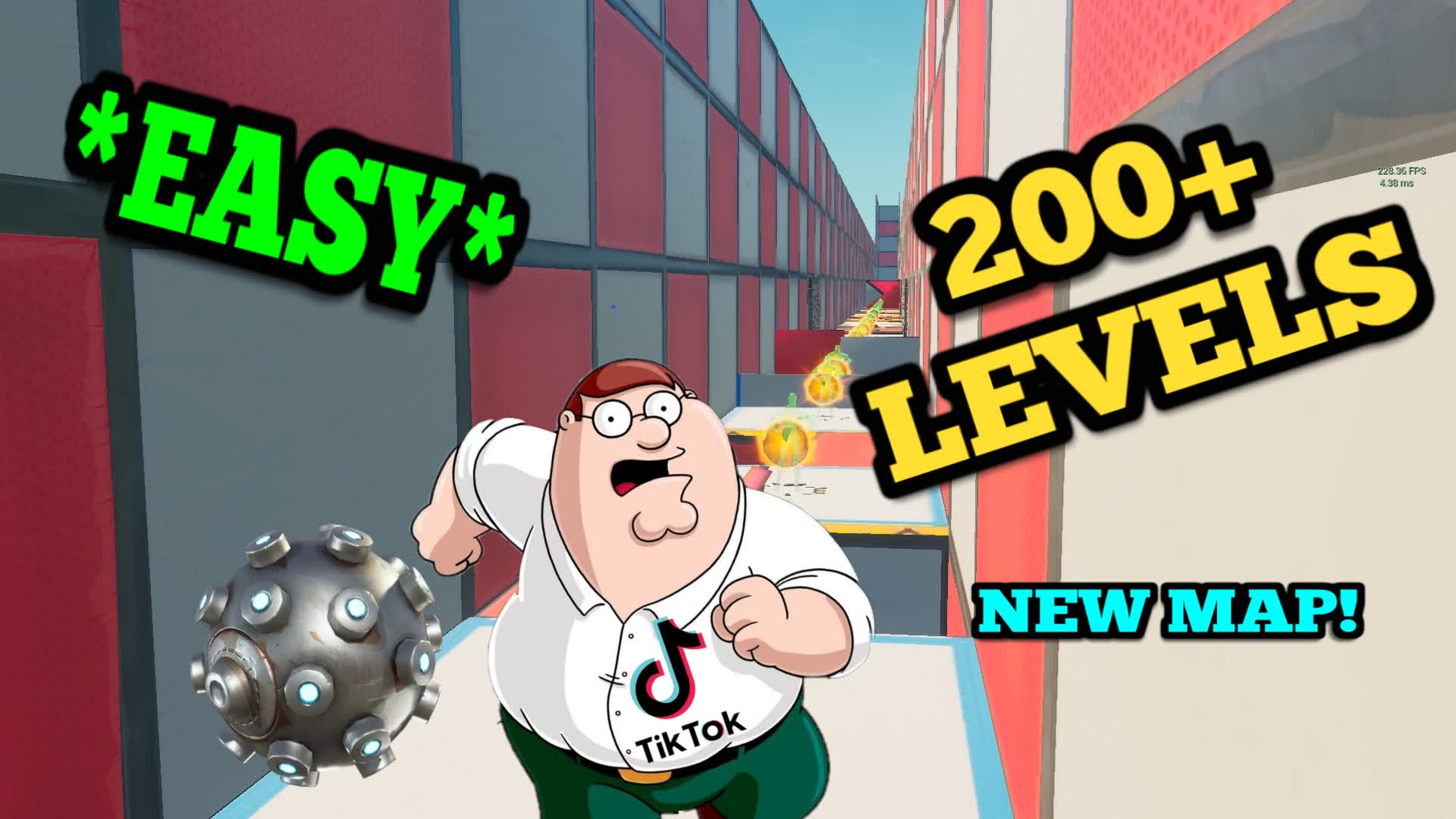 ⭐200 LVL Deathrun!⭐ — Fortnite Creative map