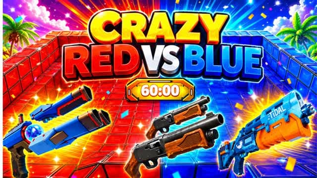 Crazy red vs blue 1v1 — Fortnite Creative map
