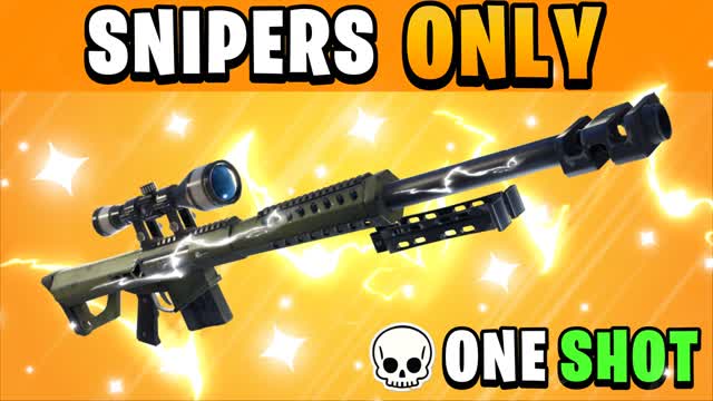 SNIPERS ONLY 🎯 ONE SHOT — Fortnite Creative map cover art