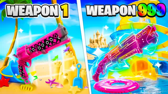 🌊 WATERPARK GUN GAME 🔫 ONE SHOT — Fortnite Creative map cover art
