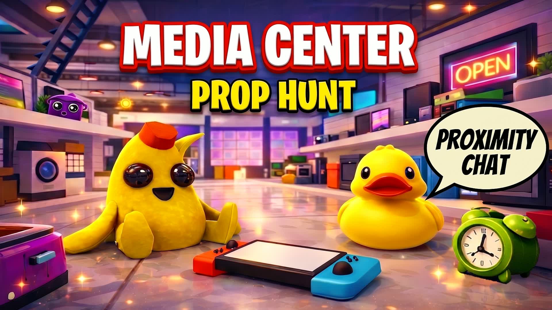 CACHE CACHE 💻 MEDIA CENTER PROP HUNT — Fortnite Creative map