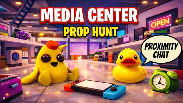 CACHE CACHE 💻 MEDIA CENTER PROP HUNT — Fortnite Creative map