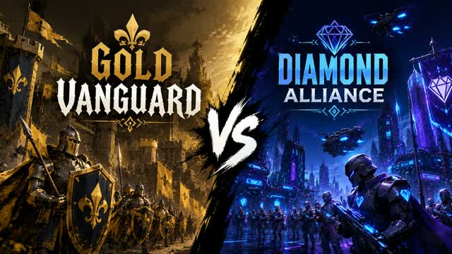 ⚜️ GOLD VANGUARD VS DIAMOND ALLIANCE 💎 — Fortnite Creative map cover art